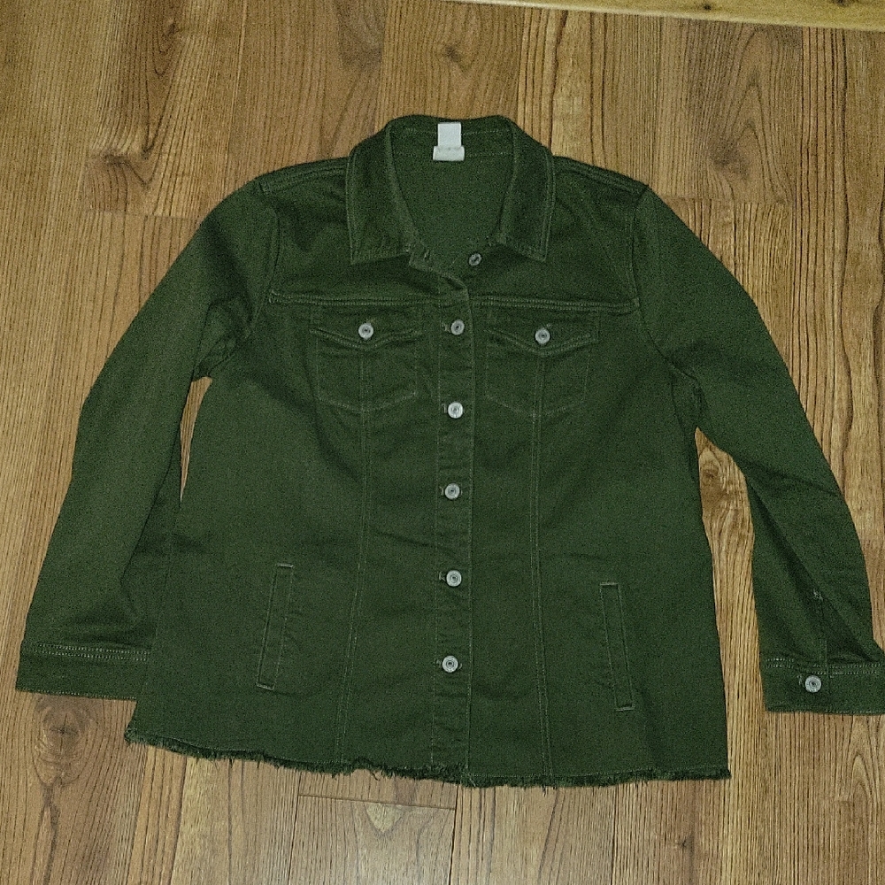 Chico's Dark Green Utility Jacket
